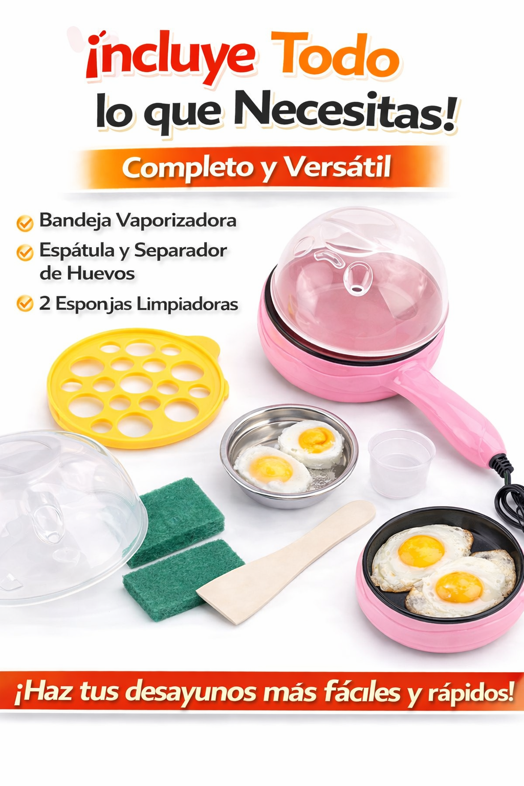 Sarten Hervidora de Huevos 2 en 1 Antiadherente