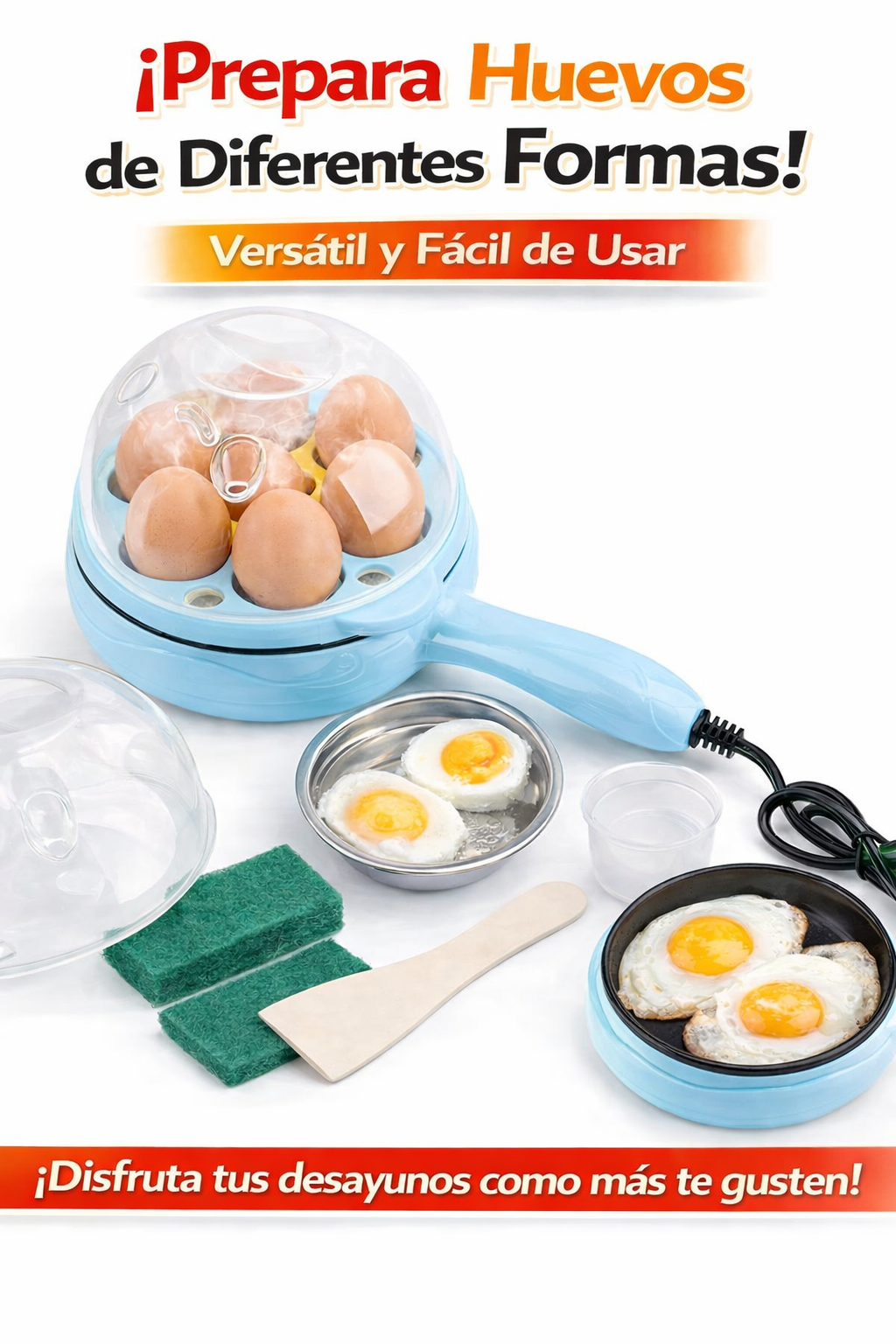 Sarten Hervidora de Huevos 2 en 1 Antiadherente