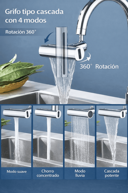 Grifo Cascada Premium de Acero Inoxidable