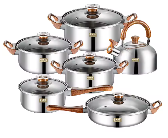 Juego de Ollas de Acero Inoxidable