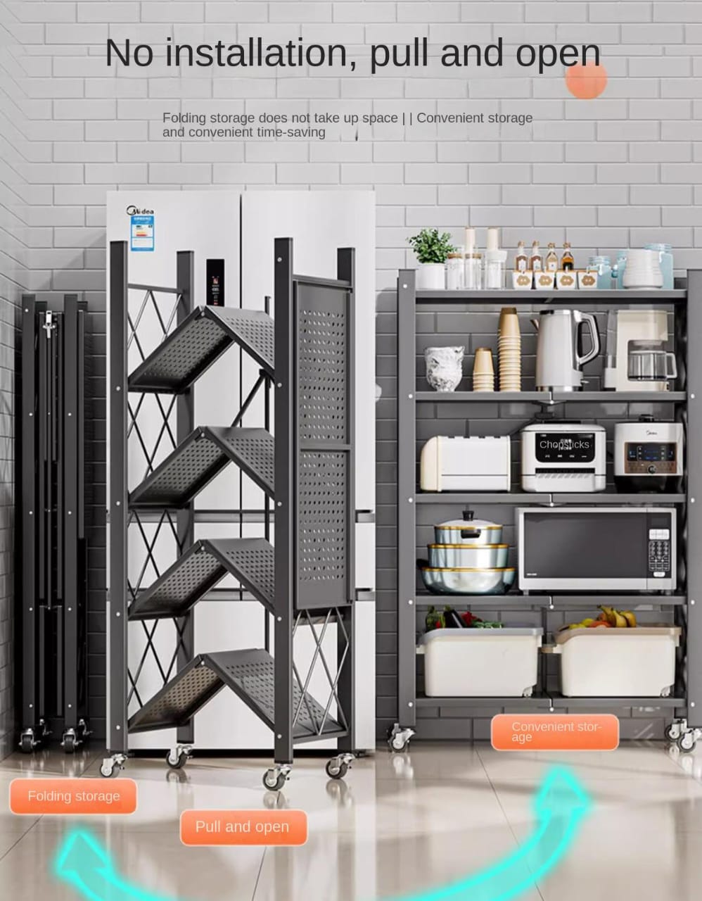 ESTANTE DE ALMACENAMIENTO PLEGABLE 5 NIVELES